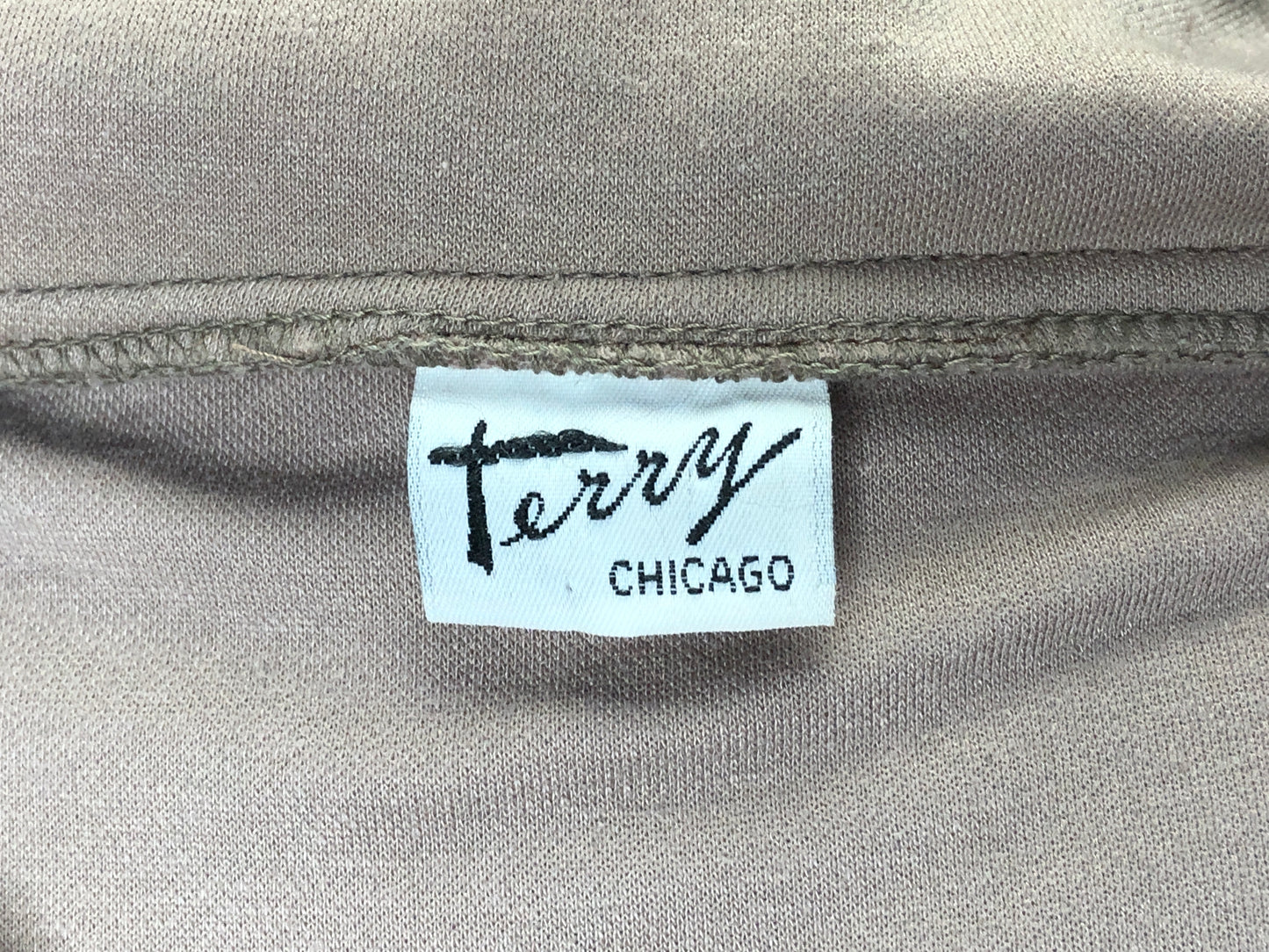 70s Terry Tan/Red/Blue 1/4Zip Top    M/L