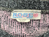 80s Rose Pnk/Gray/Mint Iris Sweater   L