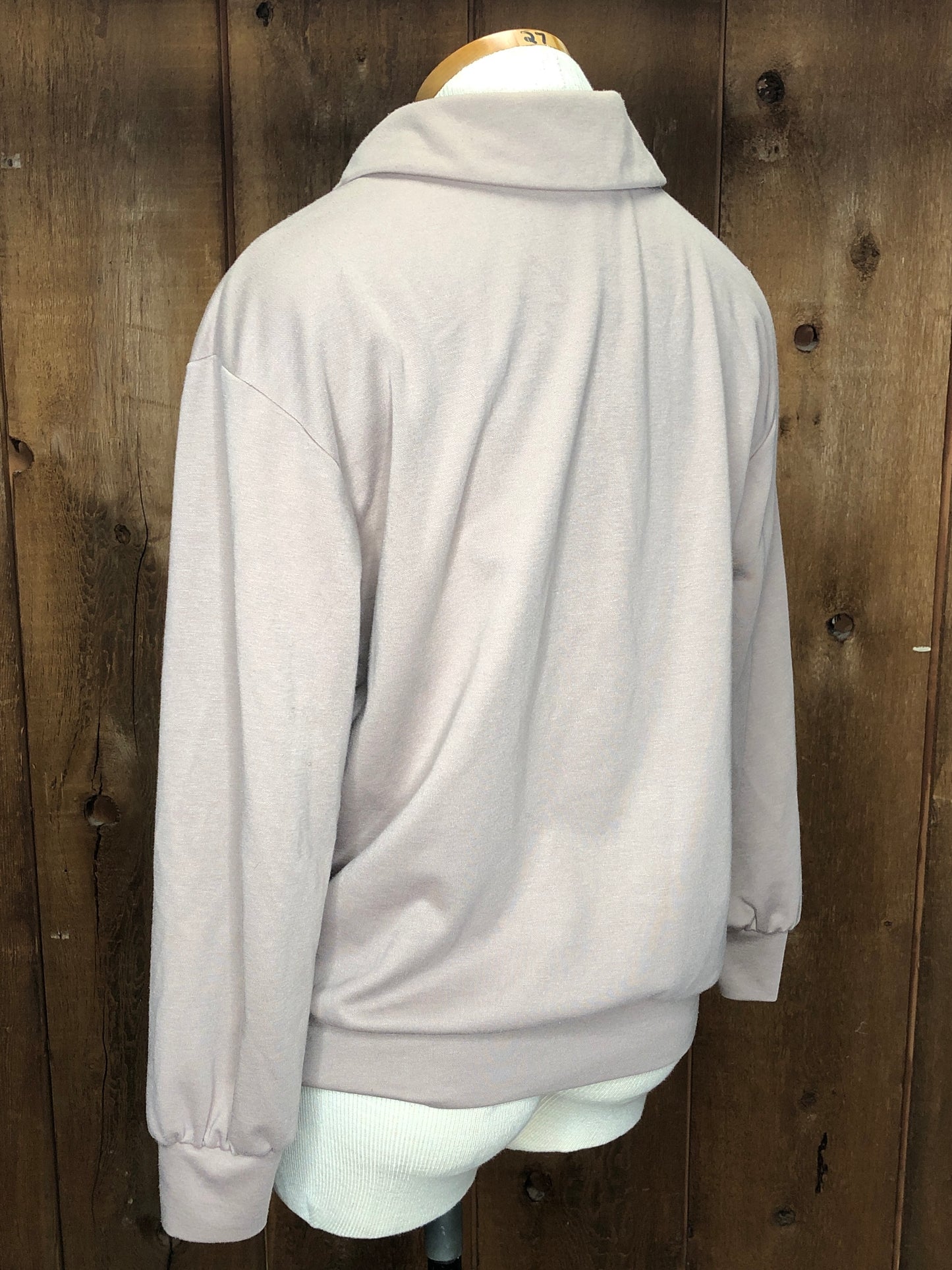 70s Terry Tan/Red/Blue 1/4Zip Top    M/L