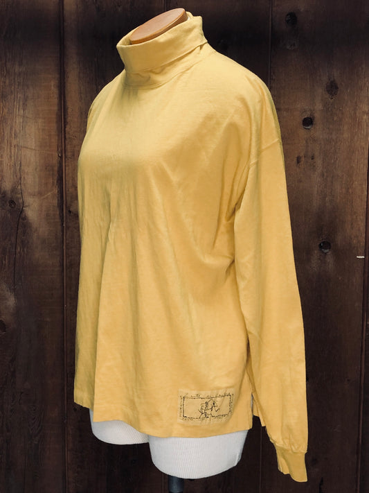 1989 Forenza Yellow Cotton Turtleneck      M
