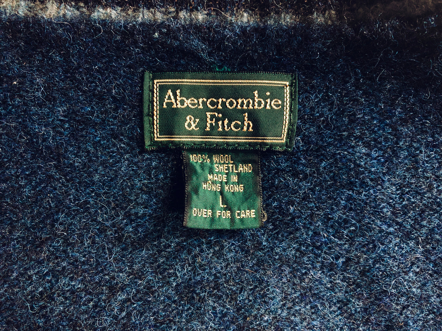 90s Abercrombie Navy Wool Sweater     L