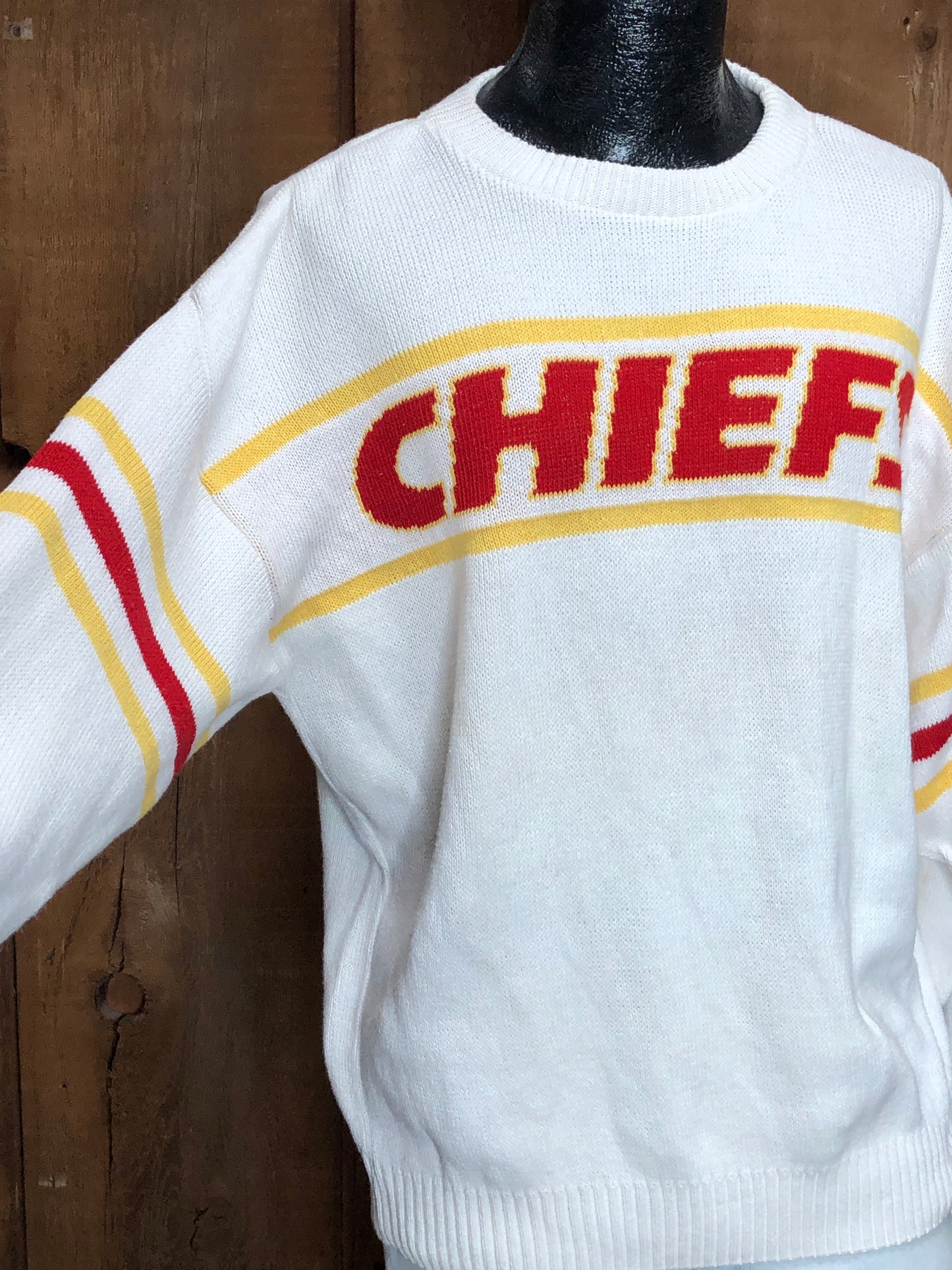 80s ProElite Chiefs Cotton Sweater     L