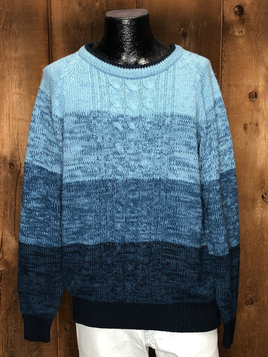 80s Graphix Blue Ombre Sweater  XL