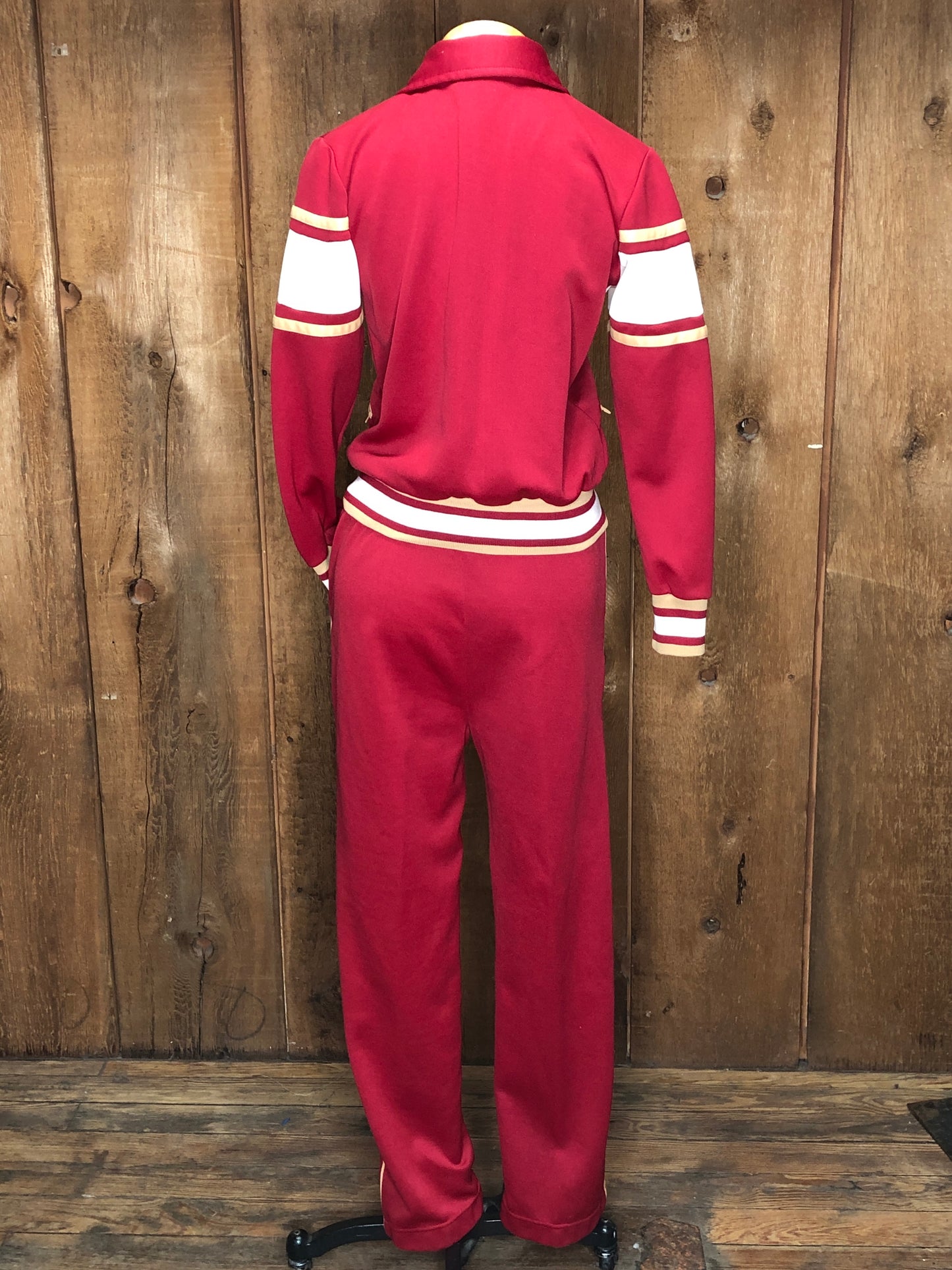 80s Puma Rd/Wht/Tan Track Suit     S