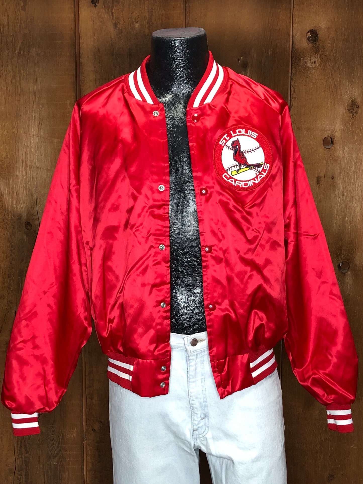 90s Chalk Line Cardinals Satin Jacket   XL