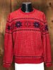 90s Robert Bruce Red/Blue Ski Sweater     L