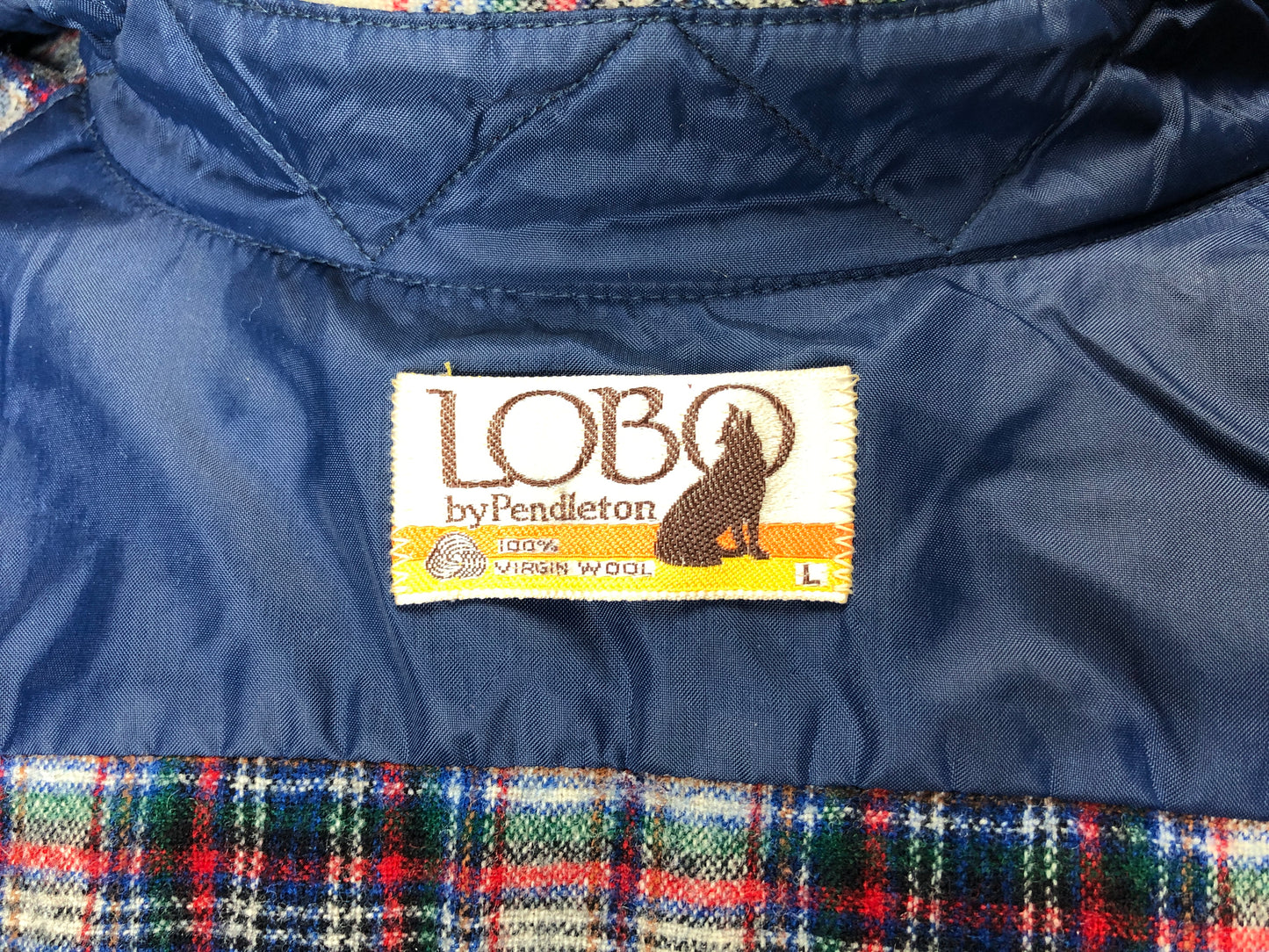 80s Pendleton LOBO Wool Plaid Shirt     L