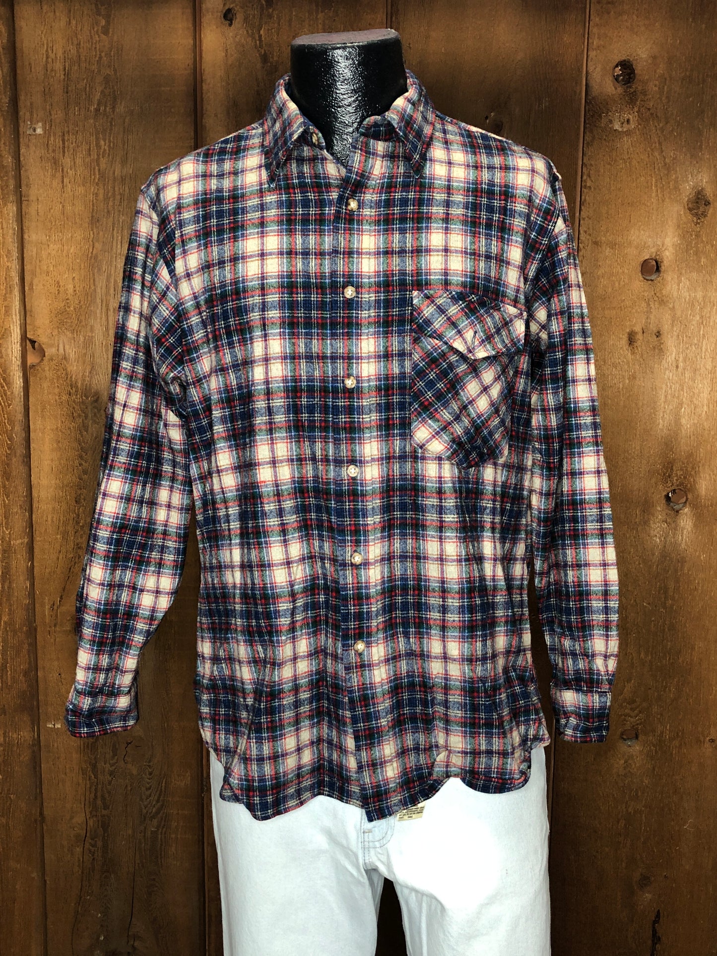 80s Pendleton LOBO Wool Plaid Shirt     L