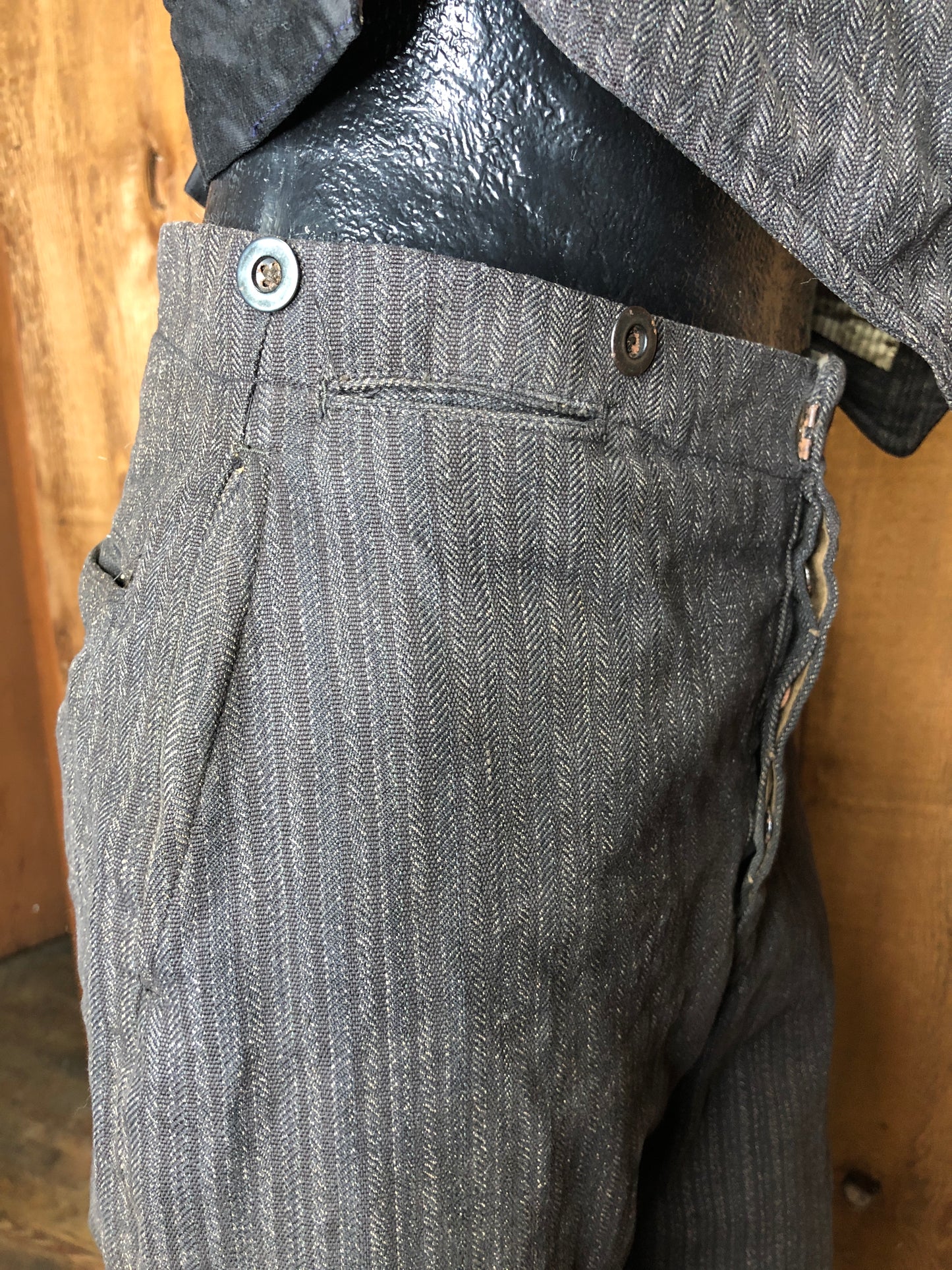 1920s Wool Pinstriped Pants & Vest  w31