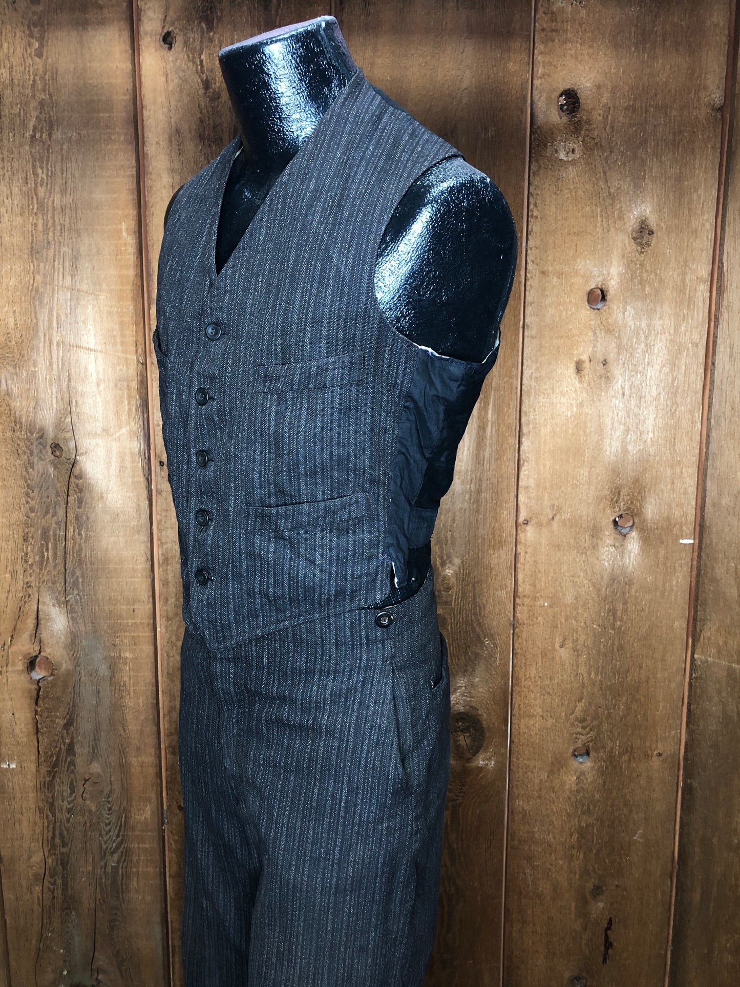1920s Wool Pinstriped Pants & Vest  w31