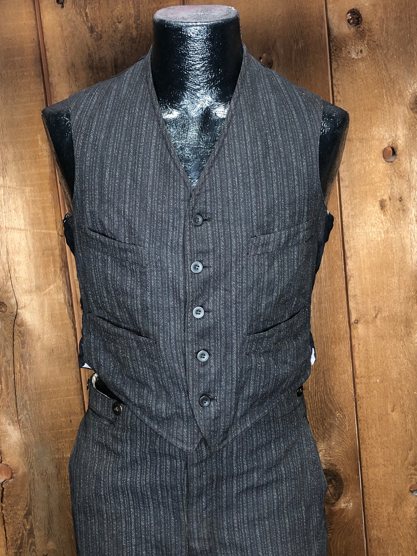 1920s Wool Pinstriped Pants & Vest  w31