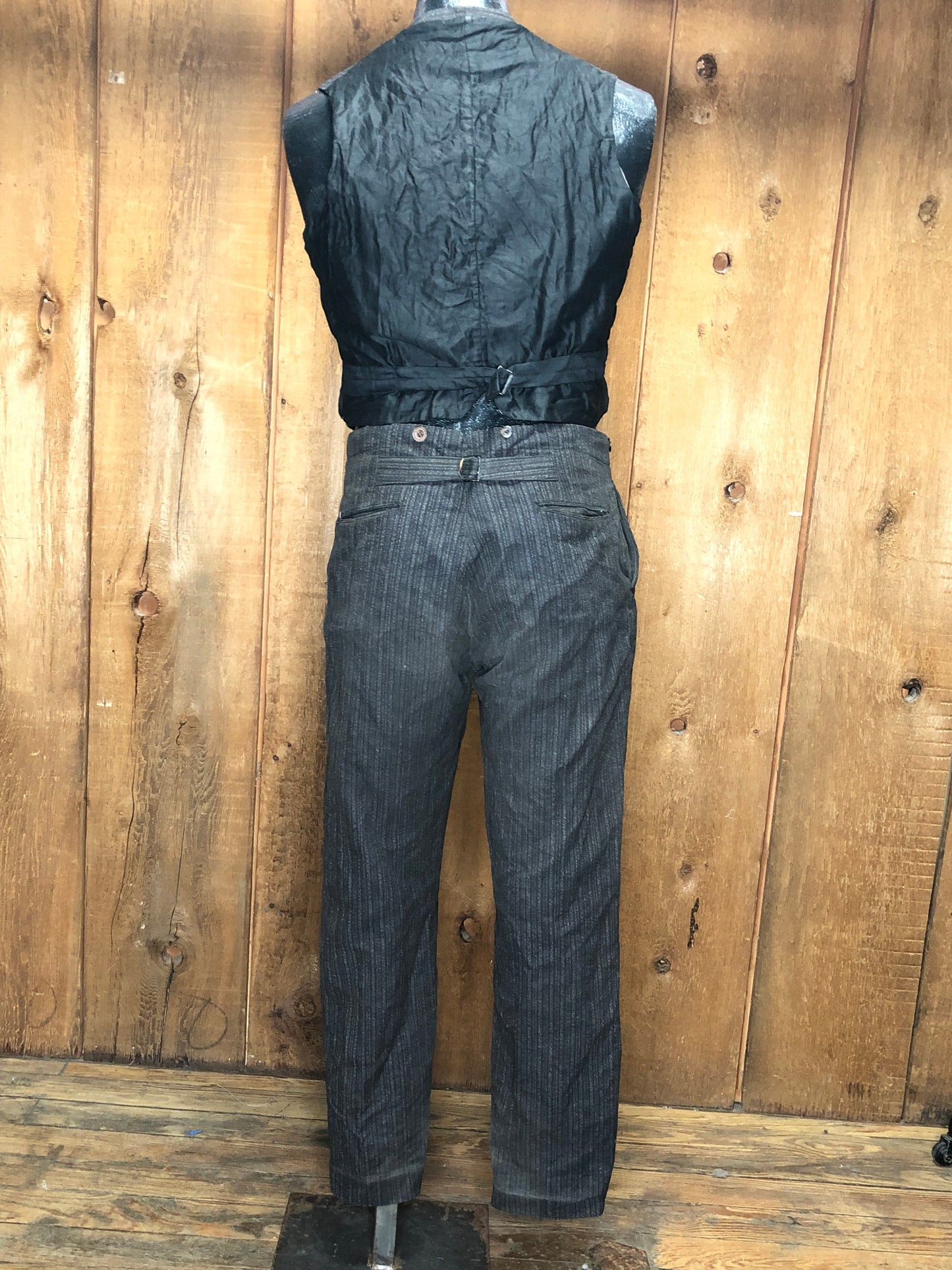 1920s Wool Pinstriped Pants & Vest  w31