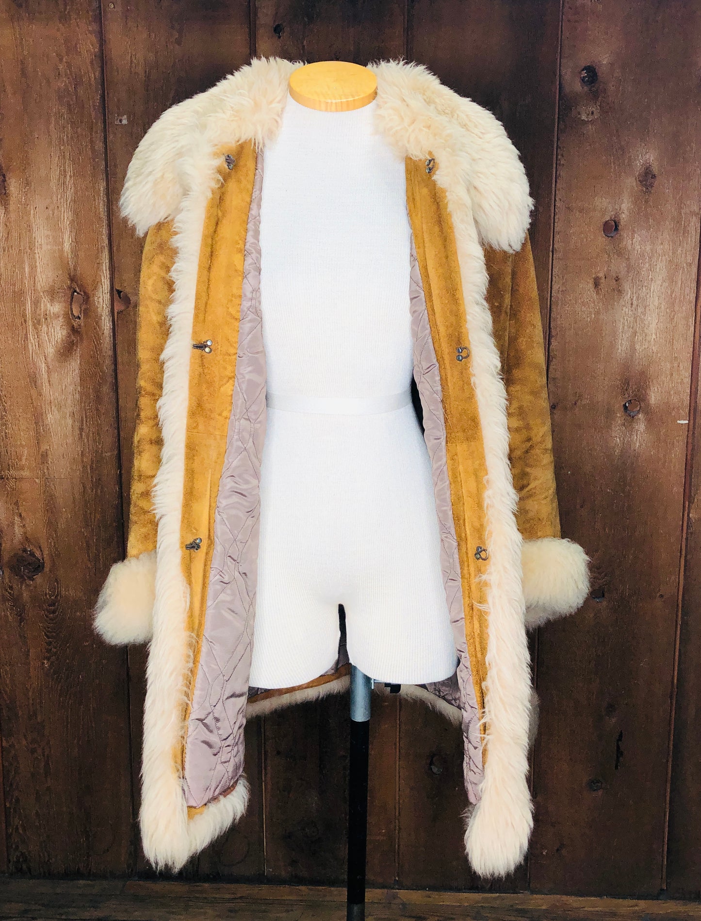 1976 Suede & Fleece Penny Lane Coat    S/M