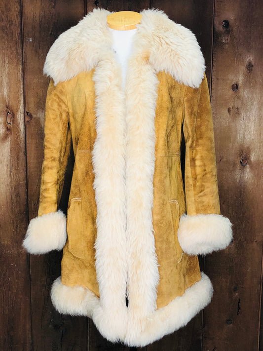 1976 Suede & Fleece Penny Lane Coat    S/M