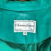 90s Christian Lauren Teal Leather Skirt Suit       w27