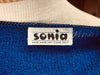 80s Sonia Blue Glam Knit Dress       S/M