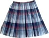 70s JCPenney Wine Red Plaid Wool Skirt     w29