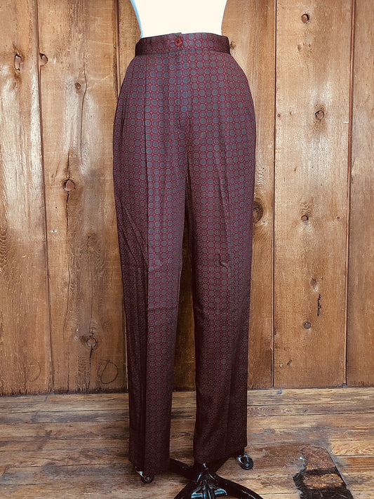 90s Intuitions Red Medallions Pants    w26.5