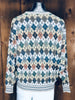 90s CT Argyle Neutrals Sweater      L