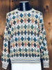 90s CT Argyle Neutrals Sweater      L