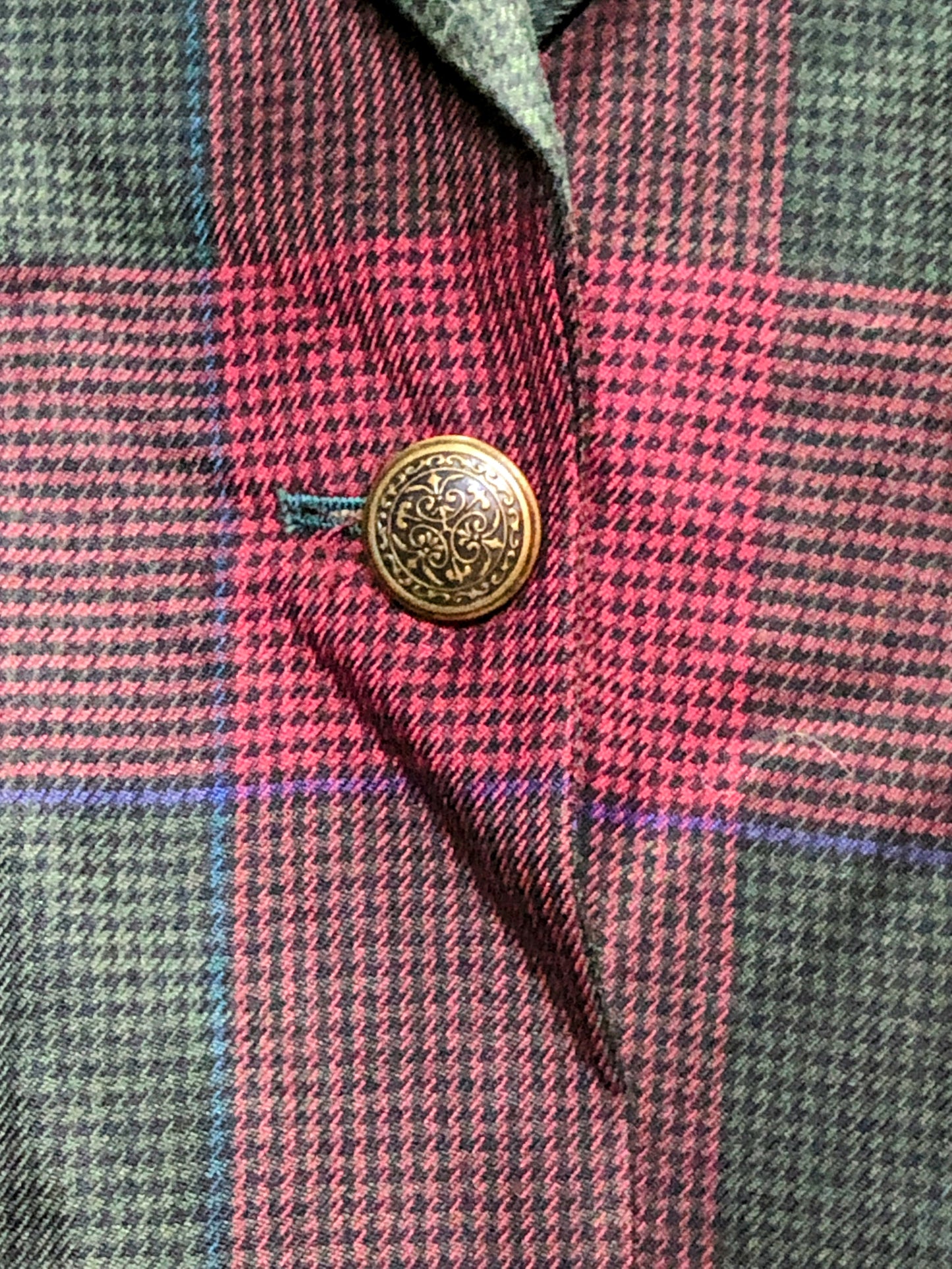 90s Autograph Rd/Grn Blazer.    L