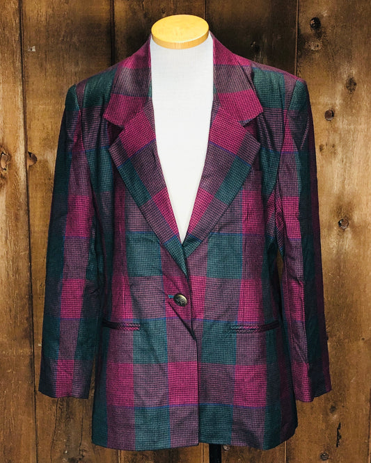 90s Autograph Rd/Grn Blazer.    L