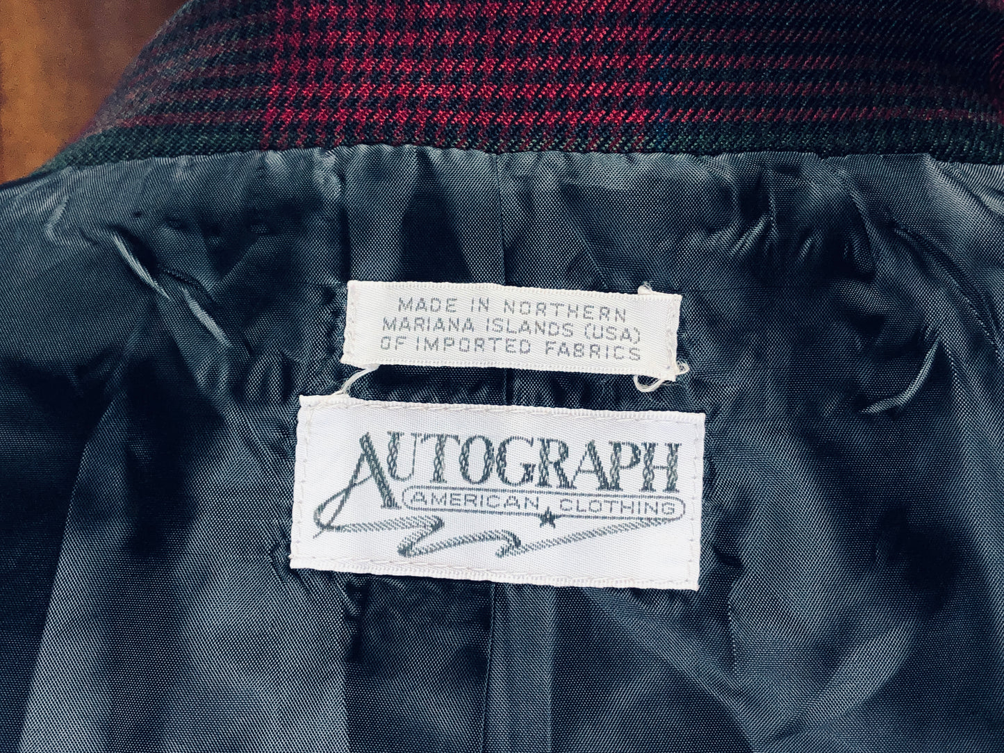 90s Autograph Rd/Grn Blazer.    L