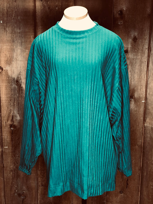 90s Express Tricot Grn Tunic Top     L
