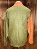 90s Sk&Co Orng/Grn Paisley Sweater     L