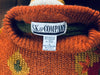 90s Sk&Co Orng/Grn Paisley Sweater     L
