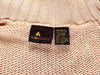 90s LizS. Peach/Grn Cotton Sweater     L