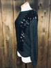 90s Black Sparkle & Sequin Sweater      L