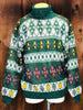 90s Sportables Grn Argyle Sweater    L
