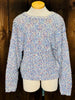 80s LizSport Lavender Marbled Sweater    M