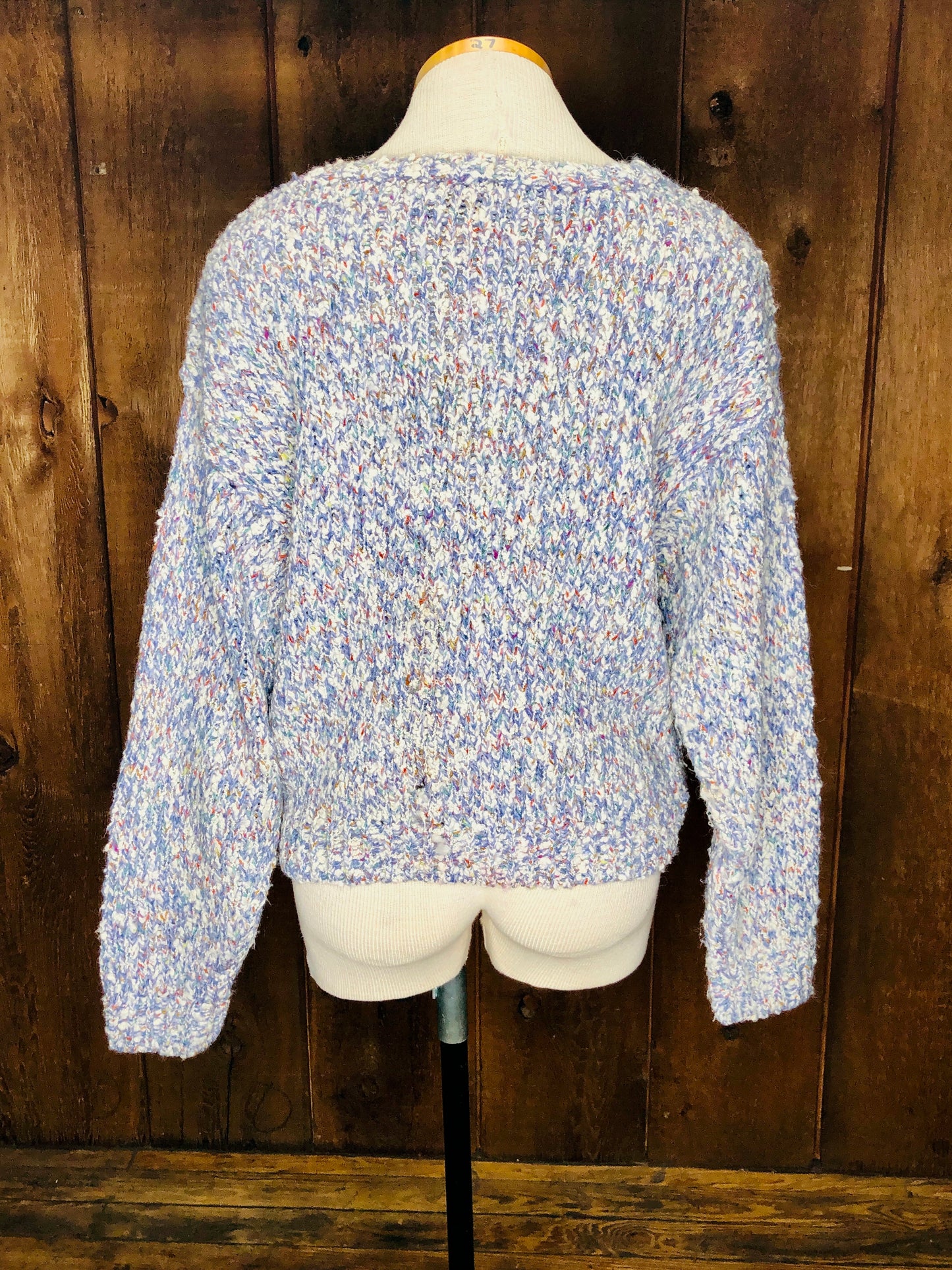 80s LizSport Lavender Marbled Sweater    M