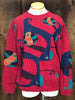 90s Capezio HandKnits Red Sweater    M