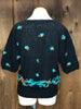 80s Concepts Hand Knit Black Cotton Sweater    S