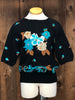 80s Concepts Hand Knit Black Cotton Sweater    S