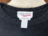80s Concepts Hand Knit Black Cotton Sweater    S