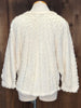 80s MarieaKim Wavy Knit Ivory Sweater    L