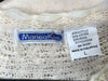 80s MarieaKim Wavy Knit Ivory Sweater    L