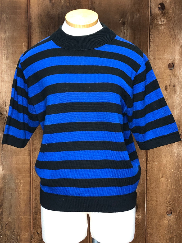 90s Pendleton Cotton Blue/Blk Top    M