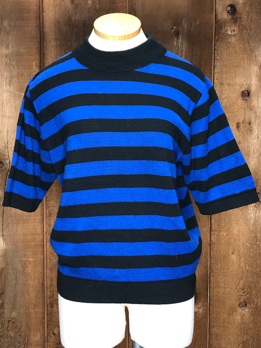 90s Pendleton Cotton Blue/Blk Top    M