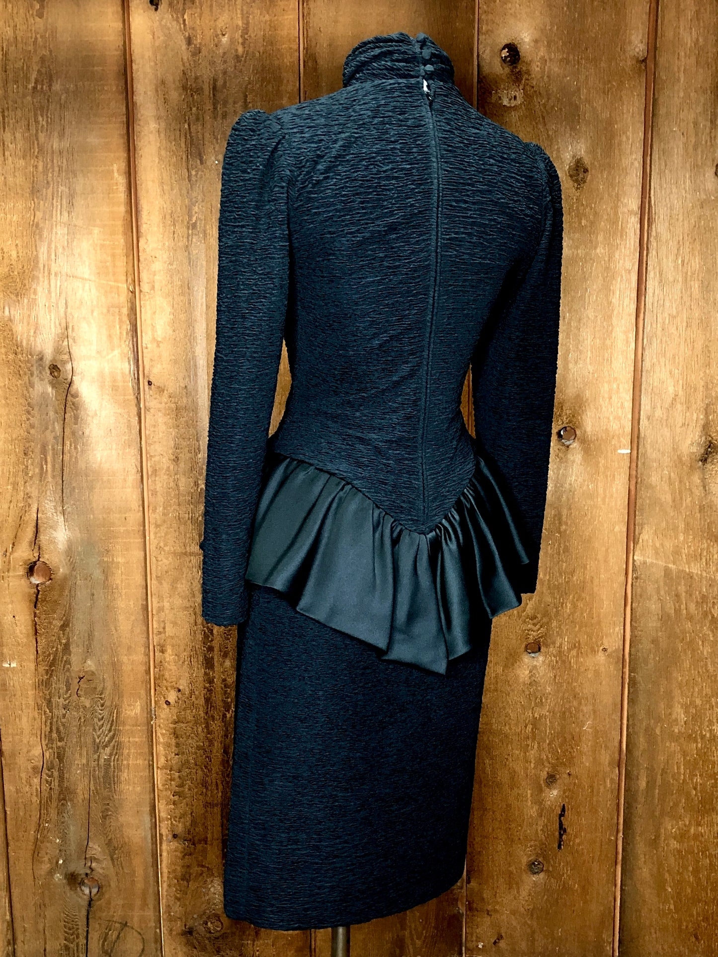 80s Pat Richards Blk Skirt Set     S