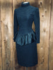 80s Pat Richards Blk Skirt Set     S