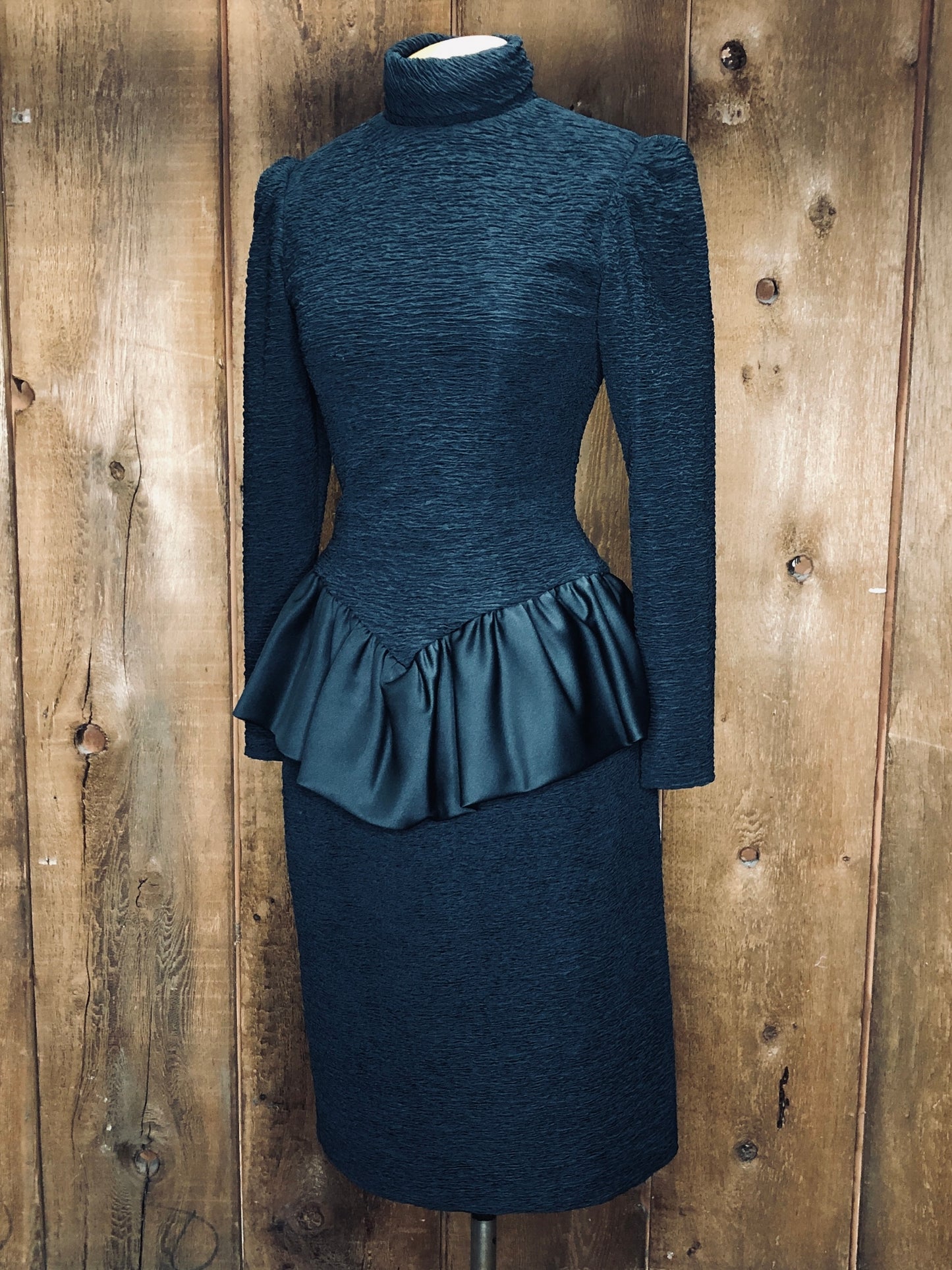 80s Pat Richards Blk Skirt Set     S