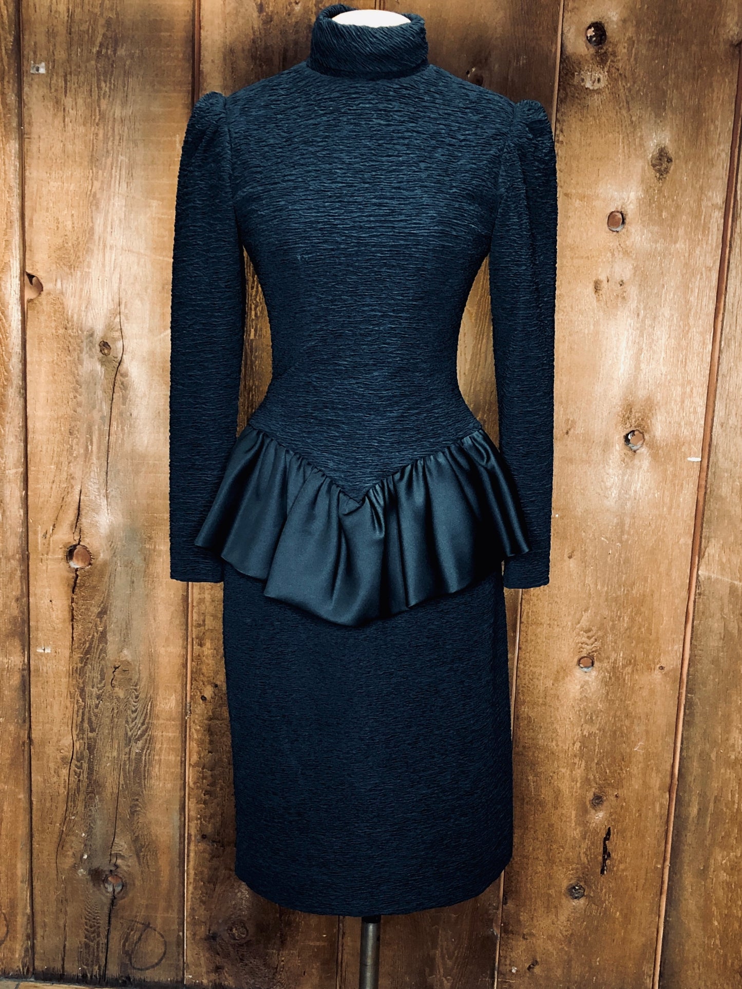 80s Pat Richards Blk Skirt Set     S