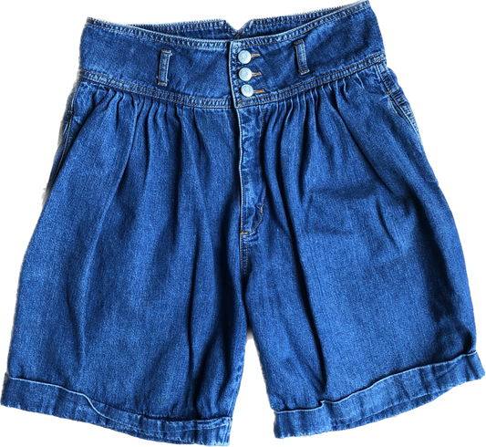 80s Jordache Micropleat Jean Shorts   w30