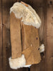 70s FashionWest Suede & Faux Fur Coat    S