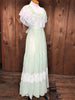 70s Gunne Sax Sage & Lace Maxi Dress    W26